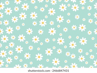 daisy ditsy seamless repeating hand drawn