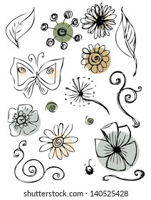 daisy doodle scribble flowers drawing petals doodles flowers collection daisy doodle scribble flowers drawing petals pink plant white nature flower machine star vine black abstract edge earth leaf sce