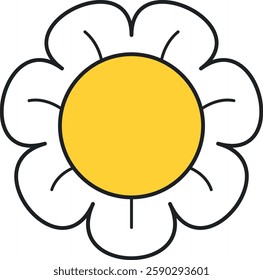 Daisy floral element vector illustration