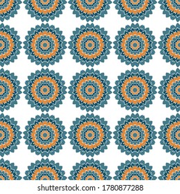 Diseño gráfico vectorial sin fisuras de baldosas florales de margarita. Resumen de ilustraciones de flores de jardín. Ornamento floreciente de azulejos. Impresión moderna de tela de verano. Rústico patrón sin costuras.