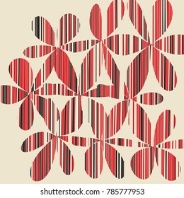 Daisy Flower Abstract Vector Background, Grunge Brush Strokes, Art Abstract Pattern Background, Old Grunge Graphics Style