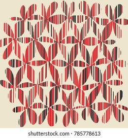 Daisy Flower Abstract Vector Background, Grunge Brush Strokes, Art Abstract Pattern Background, Old Grunge Graphics Style