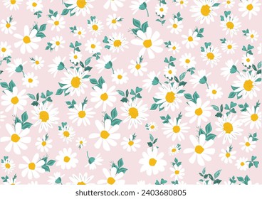 daisy flower art design hand drawn