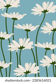 Daisy flower background.Eps 10 vector.