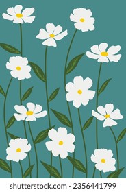 Daisy flower background.Eps 10 vector