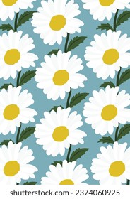 Daisy flower background.Eps 10 vector.