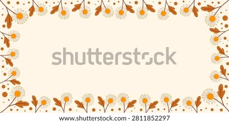 Daisy Flower Border Frame Blank Business Card