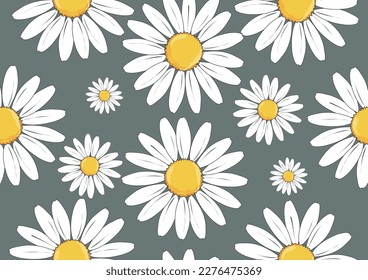 daisy flower butterfly hand drawn design