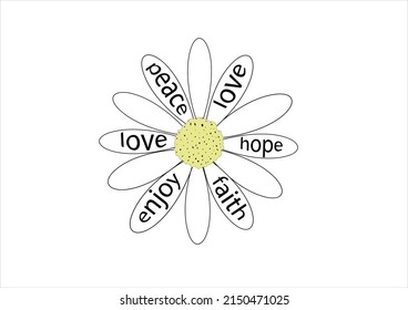 daisy flower daisies positive quote flower design margarita mariposa stationery,mug,t shirt,phone case fashion slogan style spring summer sticker and etc 