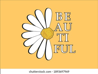 Diseño de flores de margarita y belleza