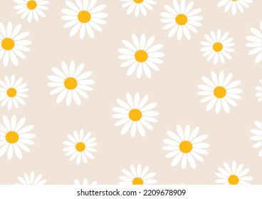 DAISY FLOWER DESIGN VECTOR HAND DRAWN seamless repeat design