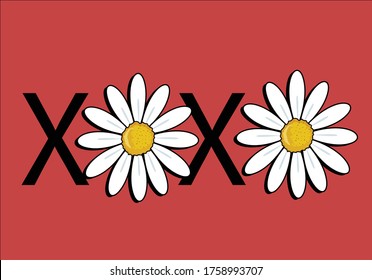 daisy flower design vector illustration daisy  daisy hand drawn design  vector love yourself daisy flower vector design stationary fashion design pattern XOXO kisses      
