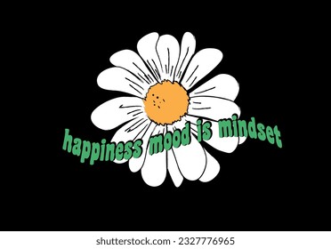 daisy flower design vector and slogan 