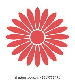 daisy flower flat clipart vector icon