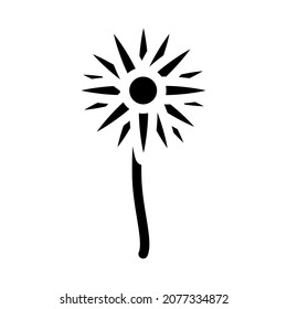 daisy flower glyph icon vector. daisy flower sign. isolated contour symbol black illustration