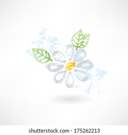 Daisy flower grunge icon