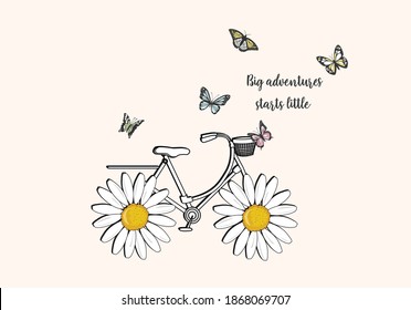 daisy flower hand drawn design vector