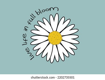 daisy flower hand drawn design