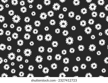 daisy flower hand drawn design vector