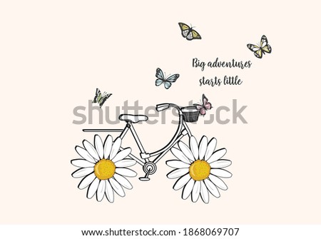 daisy flower hand drawn design vector
