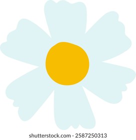 Daisy Flower Head Handdrawn Vector Illustration