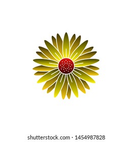 daisy flower icon design template