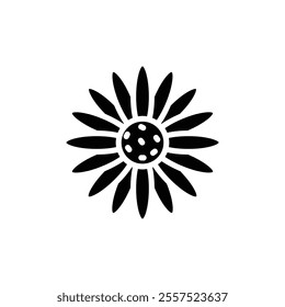 daisy flower icon element solid style