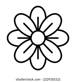 Daisy, Flower Icon Logo Design Vector Template Illustration Sign And Symbol Pixels Perfect