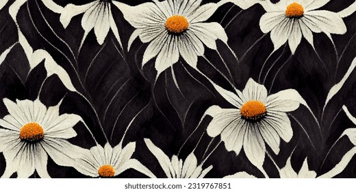 Flor de margarita ikat tríbal empate los colores de la muda flor papel de pared sin costura. Motif étnica hecha a mano bello arte Ikat. Arte de fondo étnico abstracto floral rosa. 