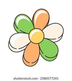 Daisy flower irish flag color