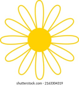 Archivo de vectores aislados de flores de margarita