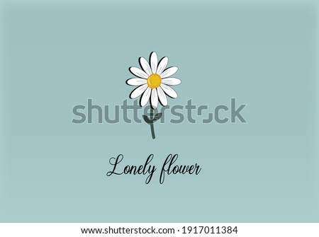 daisy flower lettering design vector sunflower