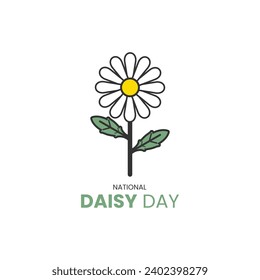 Daisy flower logo icon vector illustration suitable for national daisy day