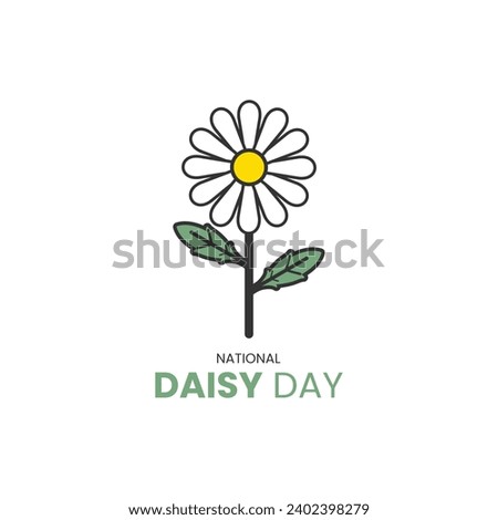 Daisy flower logo icon vector illustration suitable for national daisy day
