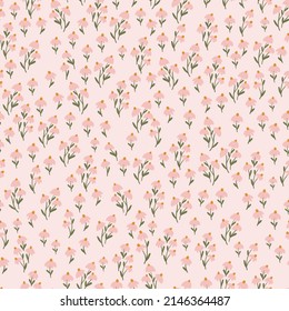 Daisy flower meadow seamless pattern, colorful hand 
drawn vector digital paper background for fabric, textile, 
stationery, wallpaper.