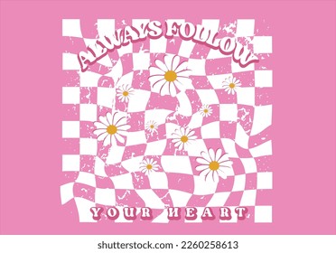 daisy flower on dama background vector