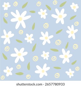 Daisy Flower em azul claro