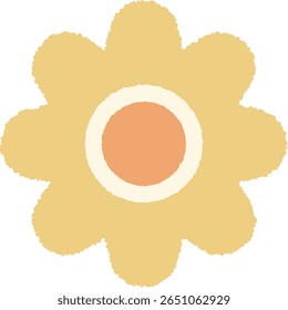 Flor Daisy no fundo branco - amarelo