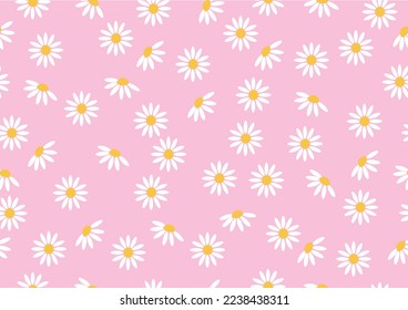 daisy flower pattern design vector seamless repeating pattern  