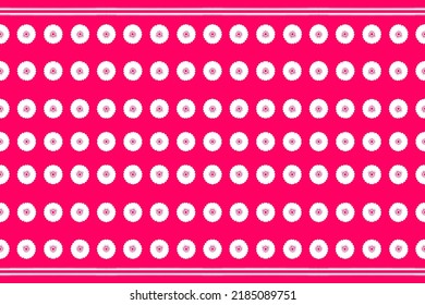 Daisy flower pattern vector design for rug, carpet, tapis, yoga mat, invitation, card, backdrop.Geometric ethnic clipart. Background pink ornament with decorative elements. 
Design for mat, tablecloth