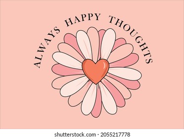 Arte vectorial de diseño rosa de flor margarita