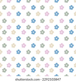 daisy flower polka colorful pattern graphic design tee illustration art vector