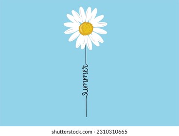 daisy flower with positive quote