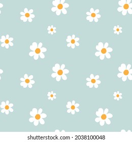 daisy flower seamless pattern daisies