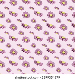 Daisy flower Seamless Pattern Design