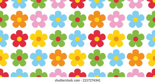 ilustración de la caricatura de margarita sin costuras de flores