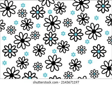 daisy flower seamless print vector