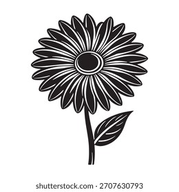 Gänseblümchen Silhouette, Vektorsymbol