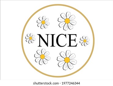 daisy flower vector art design