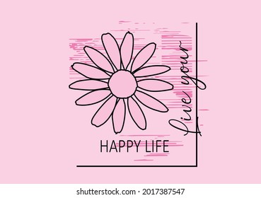 daisy flower vector art design
